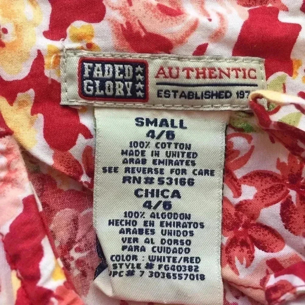 Faded Glory Red Floral Sleeveless Dress - Picture 7 of 7